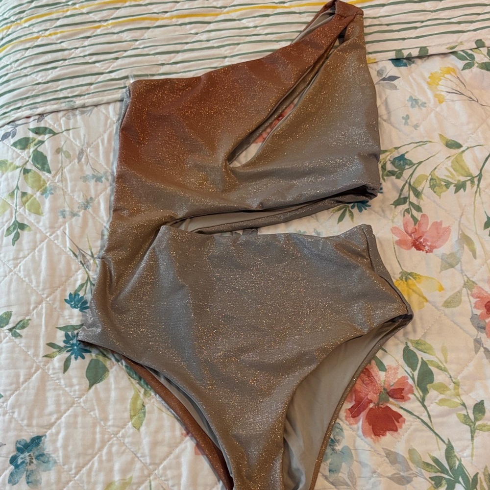 One-Shoulder Shimmer Swimsuit